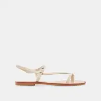 WANDRE SANDALS BONE EMBOSSED LEATHER