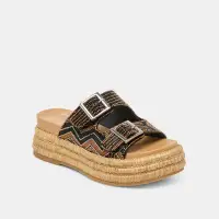 WIXIE SANDALS BLACK MULTI BEADS(BLACK MULTI BEADS,5)