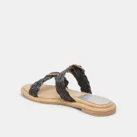 ALAINA SANDALS ONYX RAFFIA(ONYX RAFFIA,5)