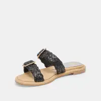 ALAINA SANDALS ONYX RAFFIA(ONYX RAFFIA,5)