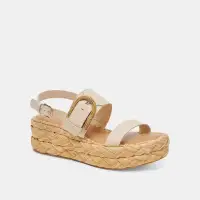 CHERA SANDALS BONE EMBOSSED LEATHER(BONE EMBOSSED LEATHER,5)