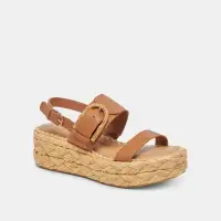 CHERA SANDALS TAN EMBOSSED LEATHER(TAN EMBOSSED LEATHER,5)