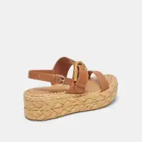 CHERA SANDALS TAN EMBOSSED LEATHER(TAN EMBOSSED LEATHER,5)