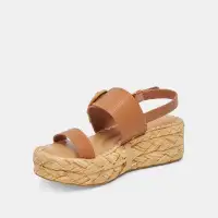 CHERA SANDALS TAN EMBOSSED LEATHER(TAN EMBOSSED LEATHER,5)