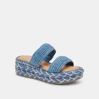 CORLA SANDALS BLUE RAFFIA(BLUE RAFFIA,5)