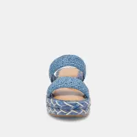CORLA SANDALS BLUE RAFFIA(BLUE RAFFIA,5)