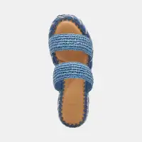 CORLA SANDALS BLUE RAFFIA(BLUE RAFFIA,5)
