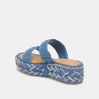CORLA SANDALS BLUE RAFFIA(BLUE RAFFIA,5)