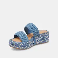 CORLA SANDALS BLUE RAFFIA(BLUE RAFFIA,5)