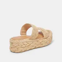 CORLA SANDALS LT NATURAL RAFFIA(LT NATURAL RAFFIA,5)