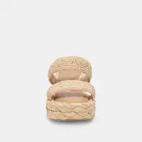 CORLA SANDALS LT NATURAL RAFFIA(LT NATURAL RAFFIA,5)