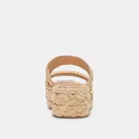 CORLA SANDALS LT NATURAL RAFFIA(LT NATURAL RAFFIA,5)