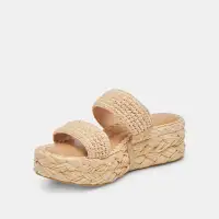 CORLA SANDALS LT NATURAL RAFFIA(LT NATURAL RAFFIA,5)