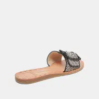 DASA WIDE SANDALS BLACK NATURAL RAFFIA(BLACK NATURAL RAFFIA,6W)