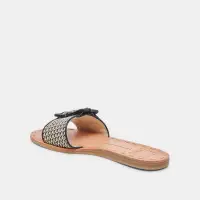 DASA WIDE SANDALS BLACK NATURAL RAFFIA(BLACK NATURAL RAFFIA,6W)