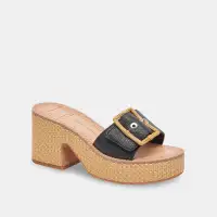 ERA HEELS ONYX RAFFIA(ONYX RAFFIA,5)
