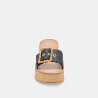 ERA HEELS ONYX RAFFIA(ONYX RAFFIA,5)