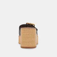 ERA HEELS ONYX RAFFIA(ONYX RAFFIA,5)