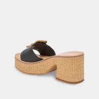 ERA HEELS ONYX RAFFIA(ONYX RAFFIA,5)