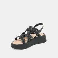 GATSBY SANDALS BLACK LEATHER(BLACK LEATHER,5)