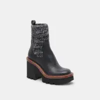 DRAGO BOOTS BLACK LEATHER(BLACK LEATHER,5)