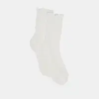POINTELLE SOCKS WHITE