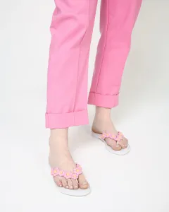 Flip Flop Spring(White/Lilac,5)