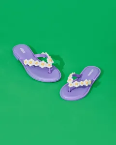Flip Flop Spring(Lilac/White,5)