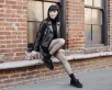 Black Suede Platform Creeper Sneaker(US: Mens 3 / Womens 5,Black)