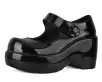 Black Liquid Bubble Mary Jane Platform(US: Womens 5,Black)
