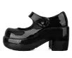 Black Liquid Bubble Mary Jane Platform(US: Womens 5,Black)