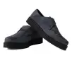 Charcoal Suede Buckle Pointed Creeper(US: Mens 3 / Womens 5,Grey)