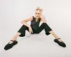 Black TUKskin™ Spike Strap Pointed Mule(US: Womens 5,Black)