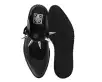 Black TUKskin™ Spike Strap Pointed Mule(US: Womens 5,Black)