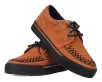 Burnt Orange Suede 2-Ring VLK Sneaker(US: Mens 3 / Womens 5,Orange)
