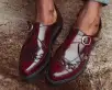 Burgundy Rub Off TUKskin™ Monk Buckle Creeper(US: Mens 3 / Womens 5,Burgundy)