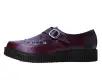 Burgundy Rub Off TUKskin™ Monk Buckle Creeper(US: Mens 3 / Womens 5,Burgundy)