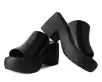 Black Bubble Mule Heel(US: Womens 5,Black)