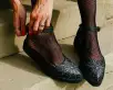Black Pointed Spiderweb Glow Sandal(US: Womens 5,Black)