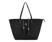 Black Studded Tassel Tote Bag