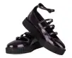 Burgundy Crinkle Patent Multi-Strap Viva Low Mary Jane(US: Womens 5,Burgundy)