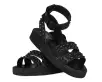 Black TUKskin Studded Ankle Strap Sandal(US: Womens 5,Black)