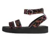 Brown Leopard Ankle Strap Sandal(US: Womens 5,Brown)