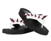White & Red Spike Viva Low Flip Flop(US: Womens 5,White/Red)