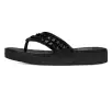 Black TUKskin Stud Viva Low Flip Flop(US: Womens 5,Black)