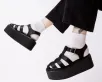 Black TUKskin Fisherman Strato Sandal(US: Mens 3 / Womens 5,Black)