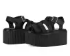 Black TUKskin Fisherman Strato Sandal(US: Mens 3 / Womens 5,Black)