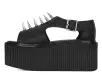 Black TUKskin Spike Strato Sandal(US: Mens 3 / Womens 5,Black)