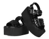 Black Patent Studded Strato Sandal(US: Womens 5,Black)