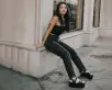 Black Brush-Off Strato Sandal(US: Womens 5,Black)
